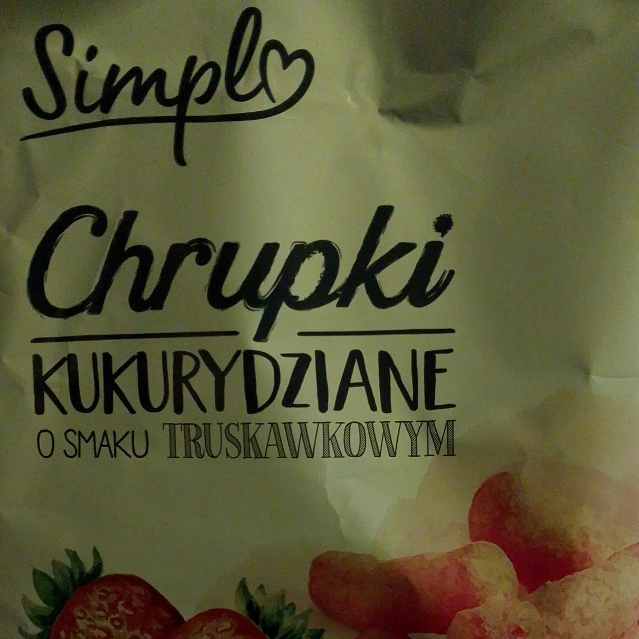 Zdjęcia - Chrupki kukurydziane o smaku truskawkowym Simple