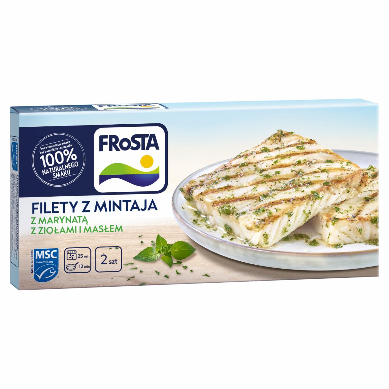 Zdjęcia - FRoSTA Filety z mintaja z marynatą z ziołami i masłem 265 g (2 sztuki)