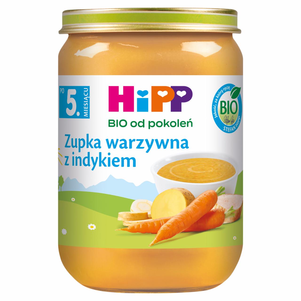 Zdjęcia - HiPP ΒIO Zupka warzywna z indykiem po 5. miesiącu 190 g