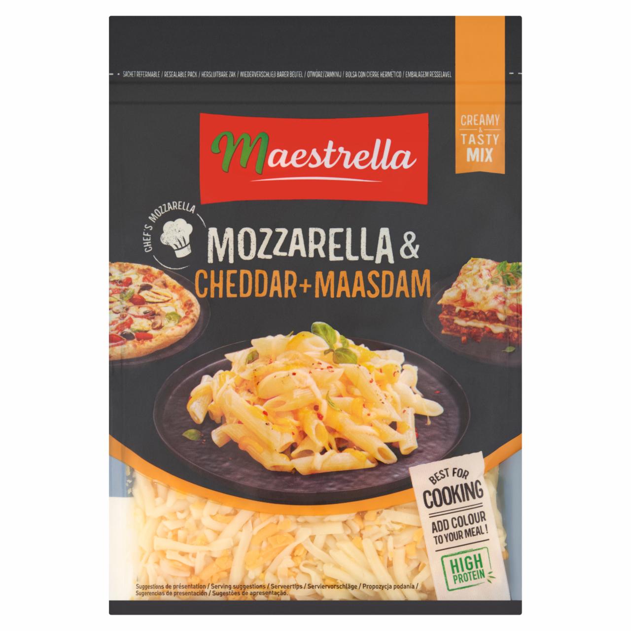 Zdjęcia - Maestrella Mieszanka 3 startych serów mozzarela cheddar maasdam 150 g