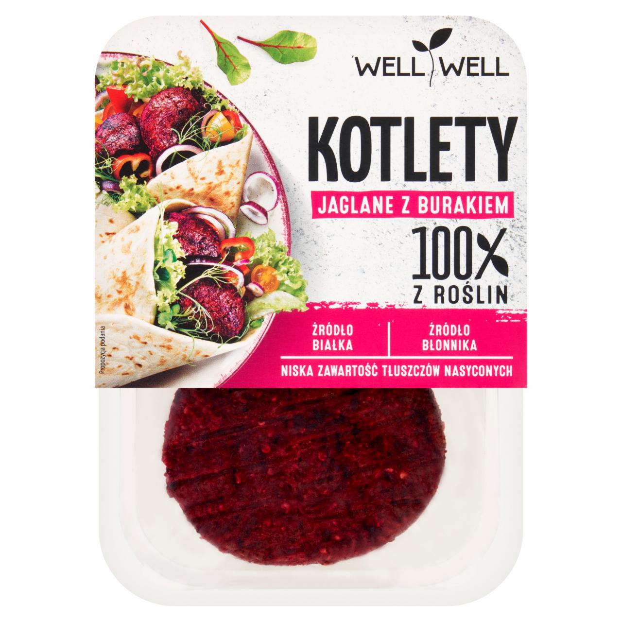 Zdjęcia - Well Well Kotlety jaglane z burakiem 190 g