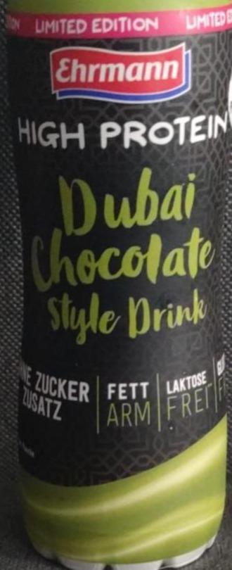 Zdjęcia - High protein dubai chocolate style drink Ehrmann