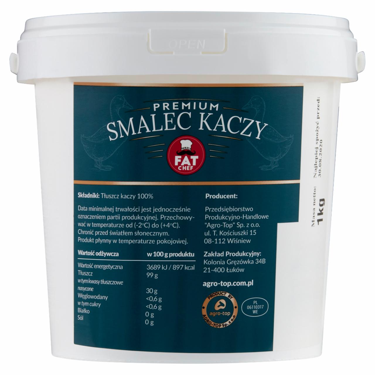 Zdjęcia - Fat Chef Premium Smalec kaczy 1 kg