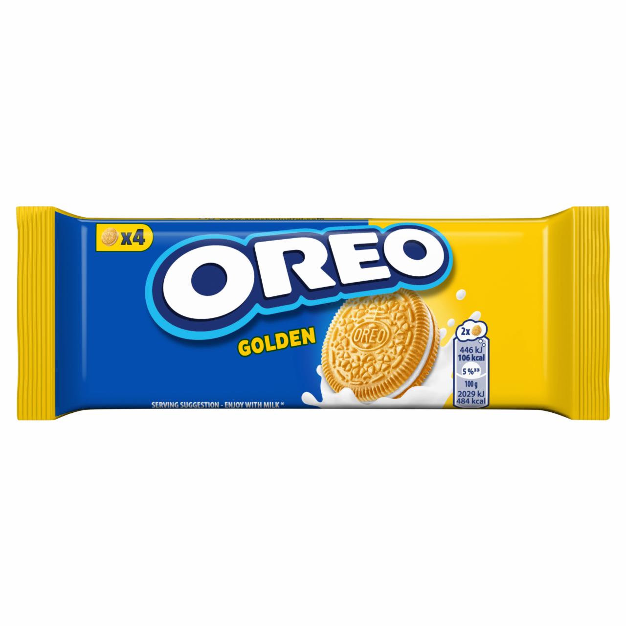 Zdjęcia - Oreo Golden Ciastka z nadzieniem o smaku waniliowym 44 g (4 sztuki)