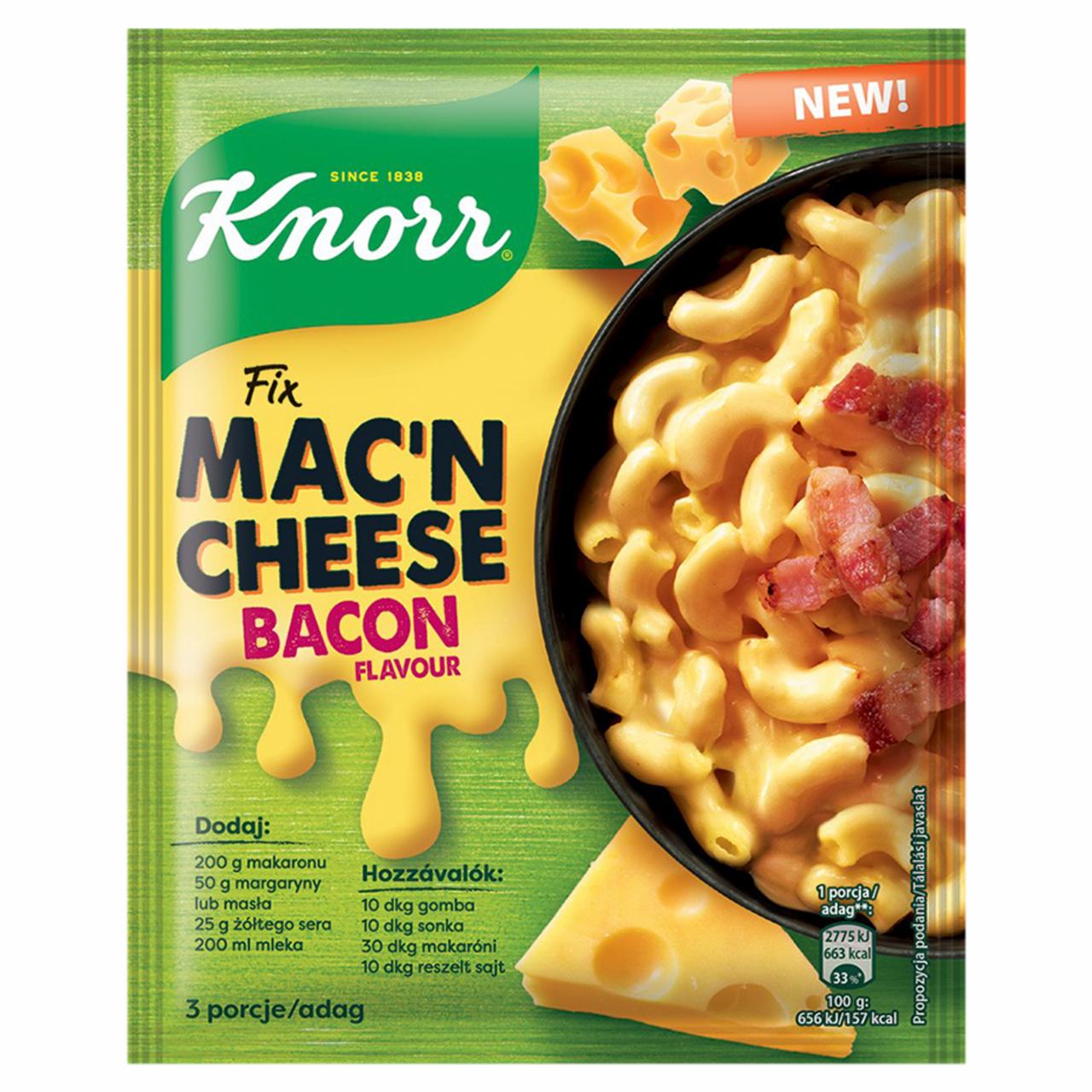 Zdjęcia - Knorr Fix mac'n cheese o smaku bekonu 33 g