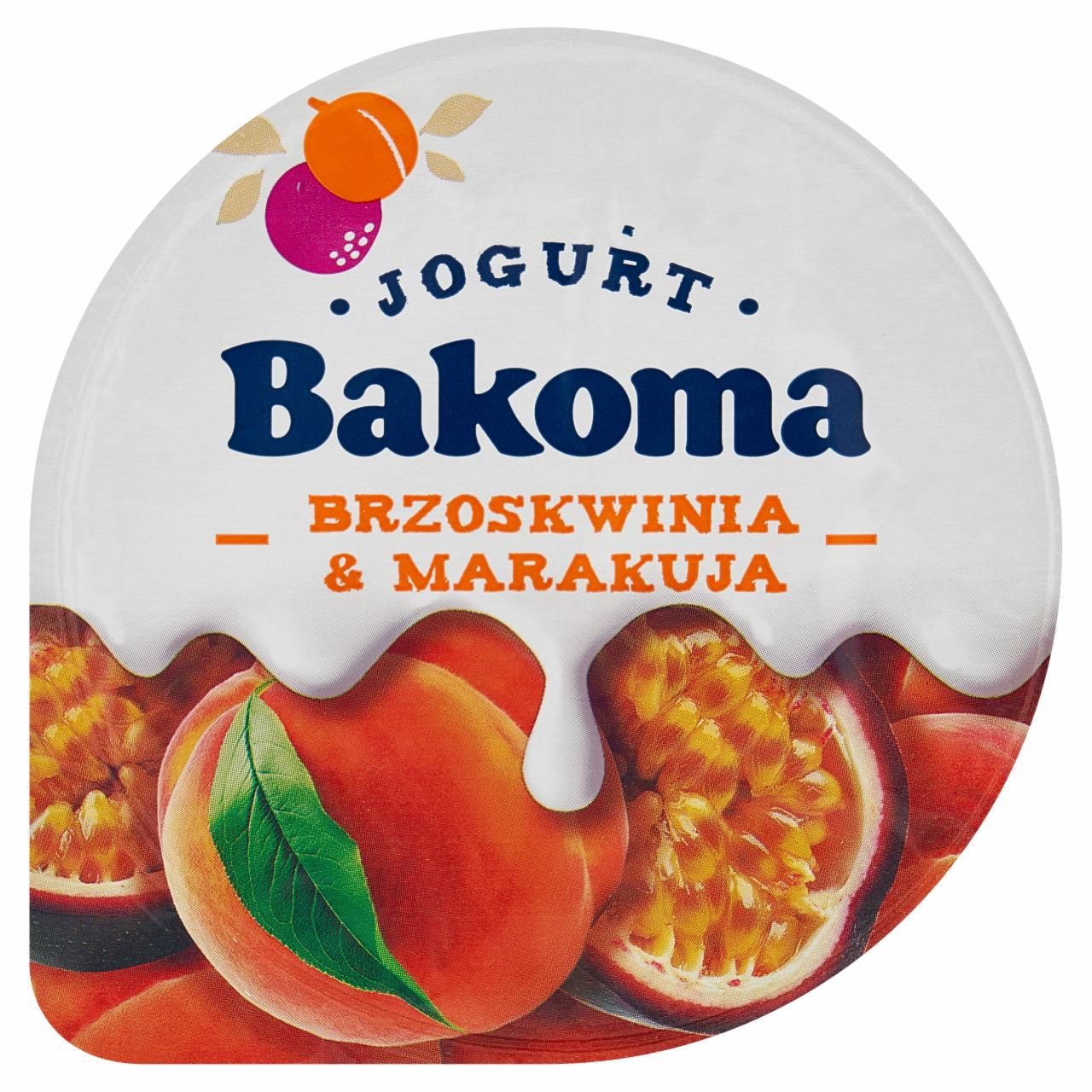 Zdjęcia - Bakoma Jogurt brzoskwinia & marakuja 200 g