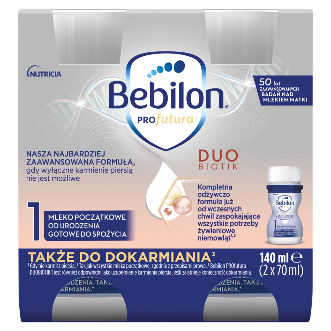 Zdjęcia - Bebilon Profutura Duobiotik 1 Mleko początkowe od urodzenia 140 ml (2 x 70 ml)