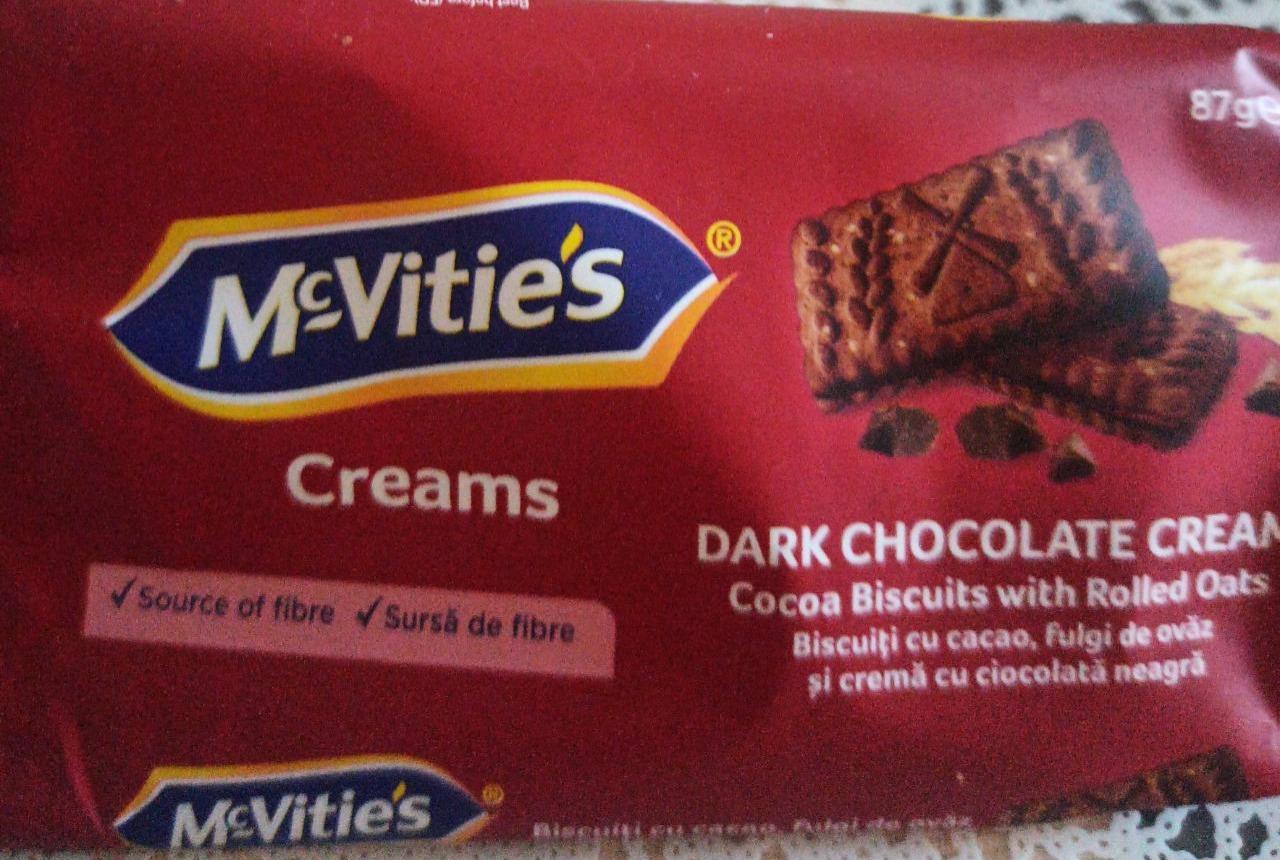 Zdjęcia - Dark chocolate cream cocoa biscuits with rolled oats McVities