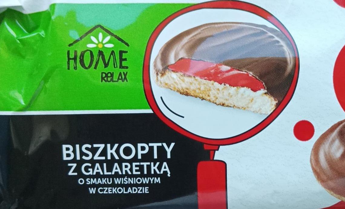 Zdjęcia - Biszkopty z galaretką o smaku wiśniowym w czekoladzie Home relax