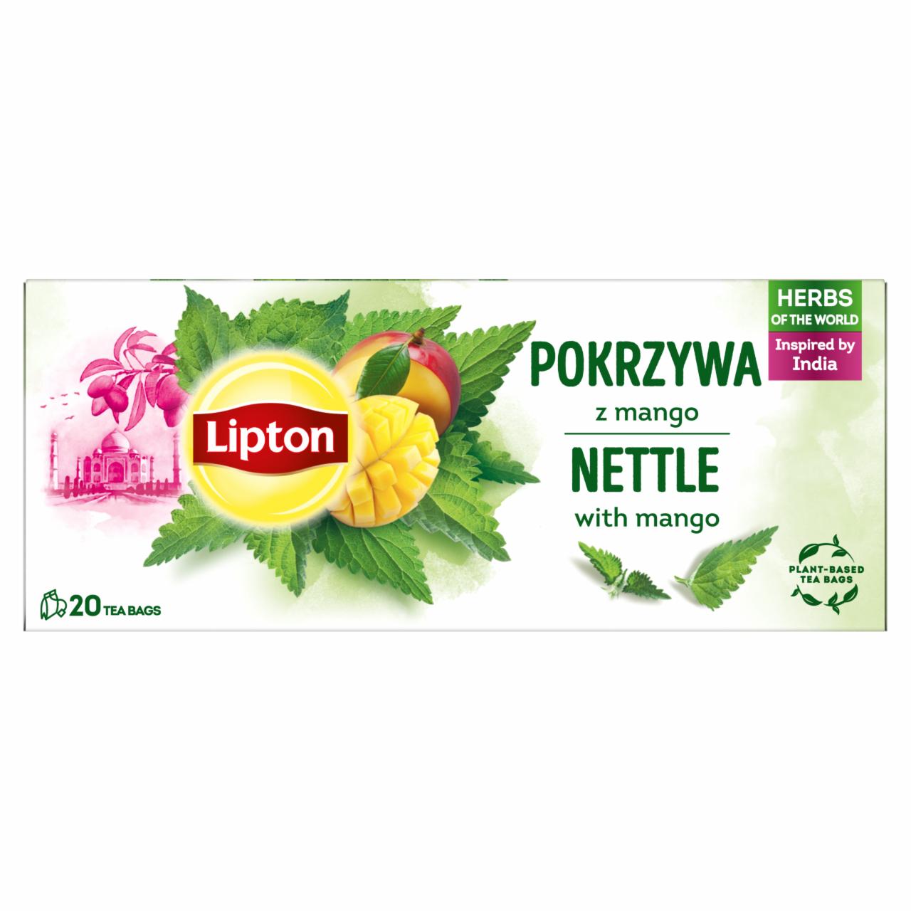 Zdjęcia - Lipton Herbatka ziołowa aromatyzowana pokrzywa z mango 26 g (20 torebek)