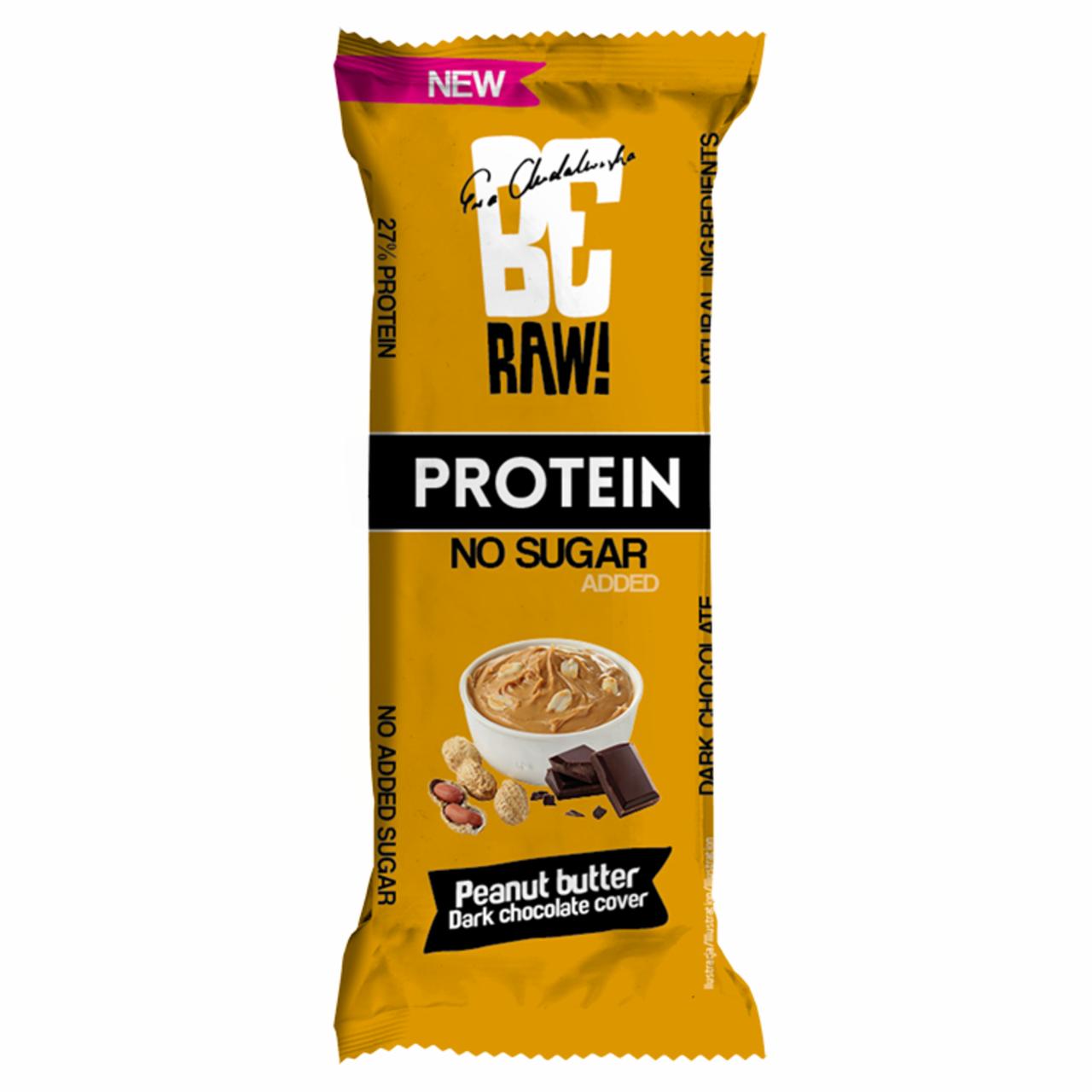 Zdjęcia - Be Raw! Protein No Sugar Added Peanut Butter Baton 40 g