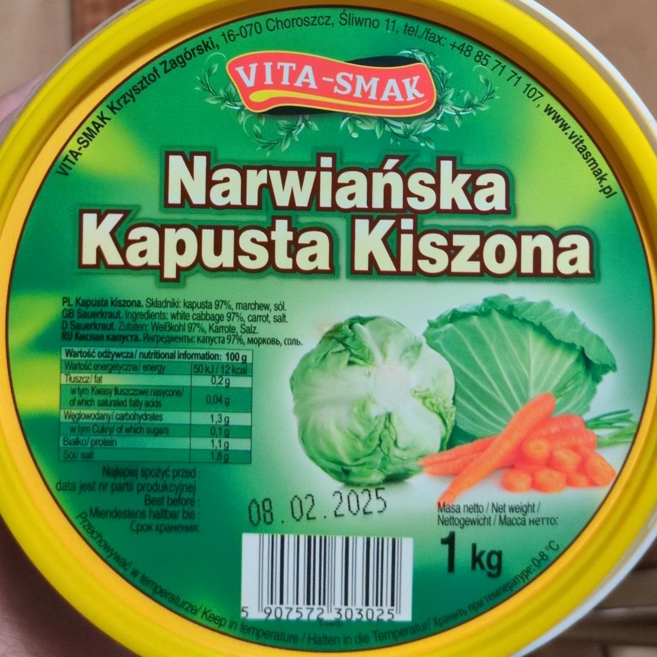 Zdjęcia - Narwiańska kapusta kiszona Vita-Smak