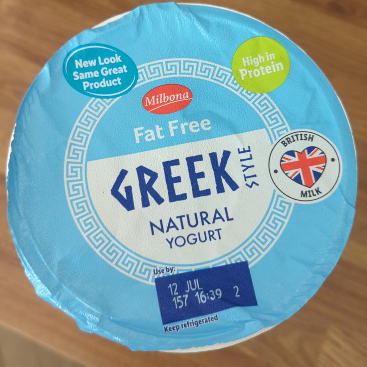 Zdjęcia - Fat free greek style natural yogurt MIlbona