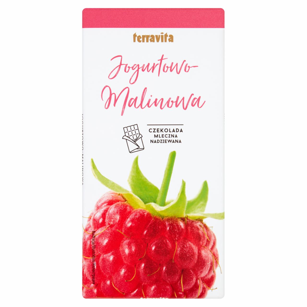 Zdjęcia - Terravita Czekolada mleczna nadziewana jogurtowo-malinowa 100 g