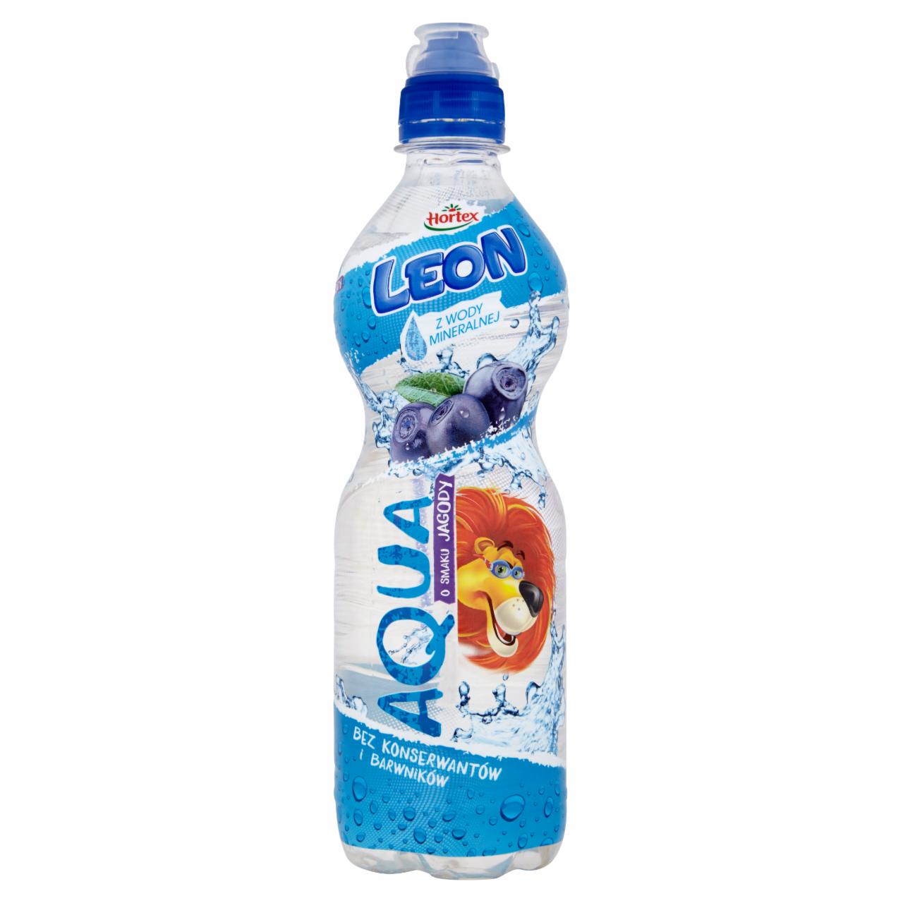 Zdjęcia - Hortex Leon Aqua o smaku jagody Napój niegazowany 500 ml