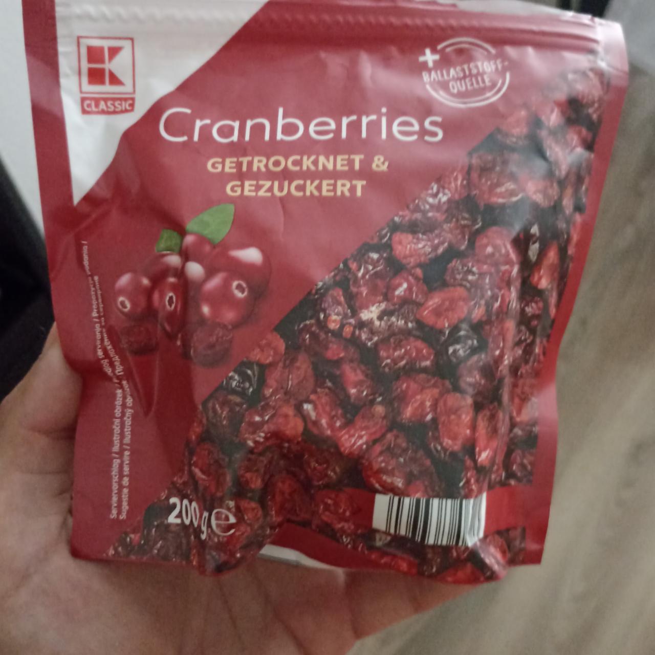 Zdjęcia - Cranberries getrocknet & gezuckert K-Classic