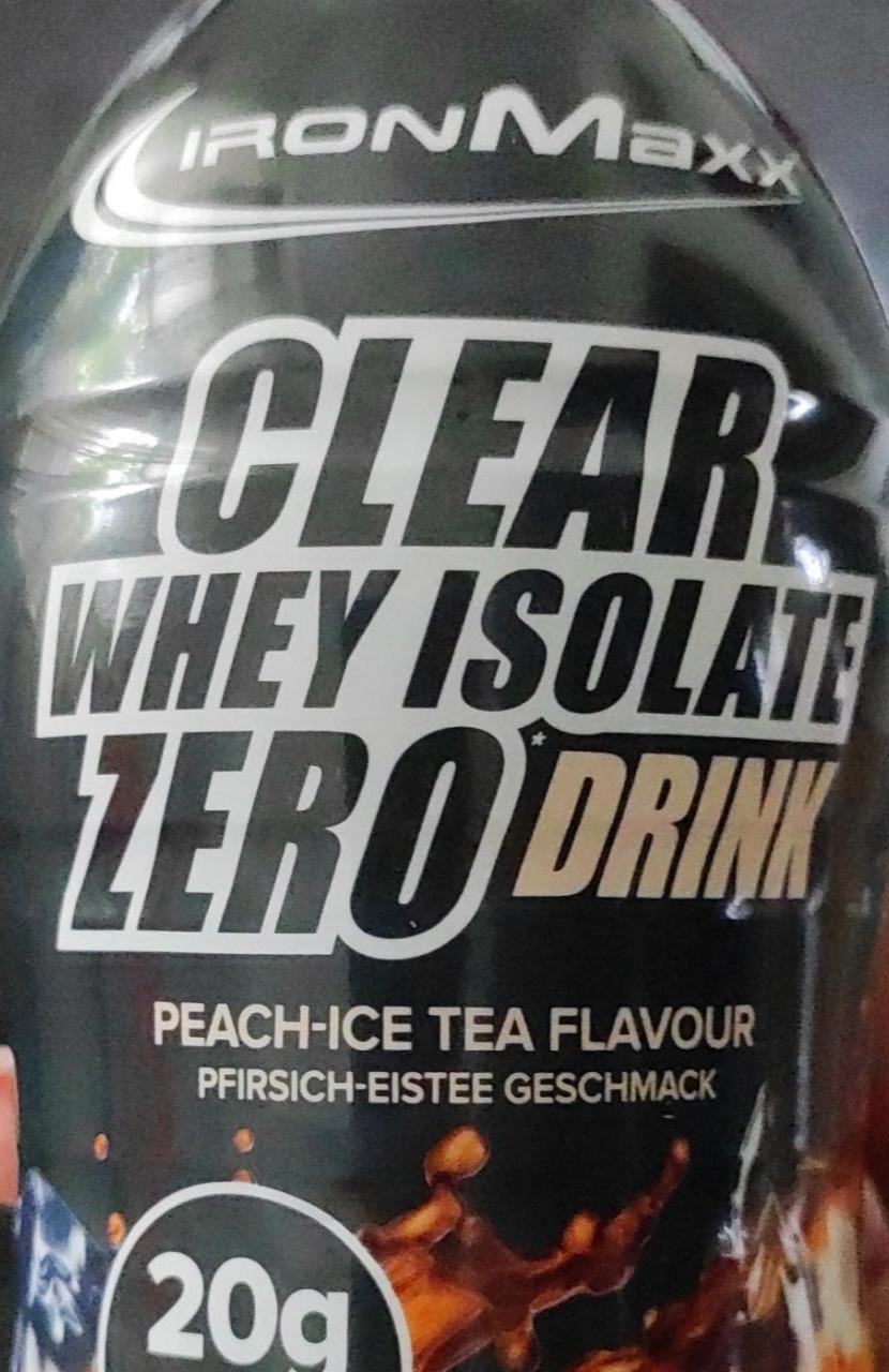 Zdjęcia - Clear whey isolate zero drink peach- ice tea flavour IronMaxx