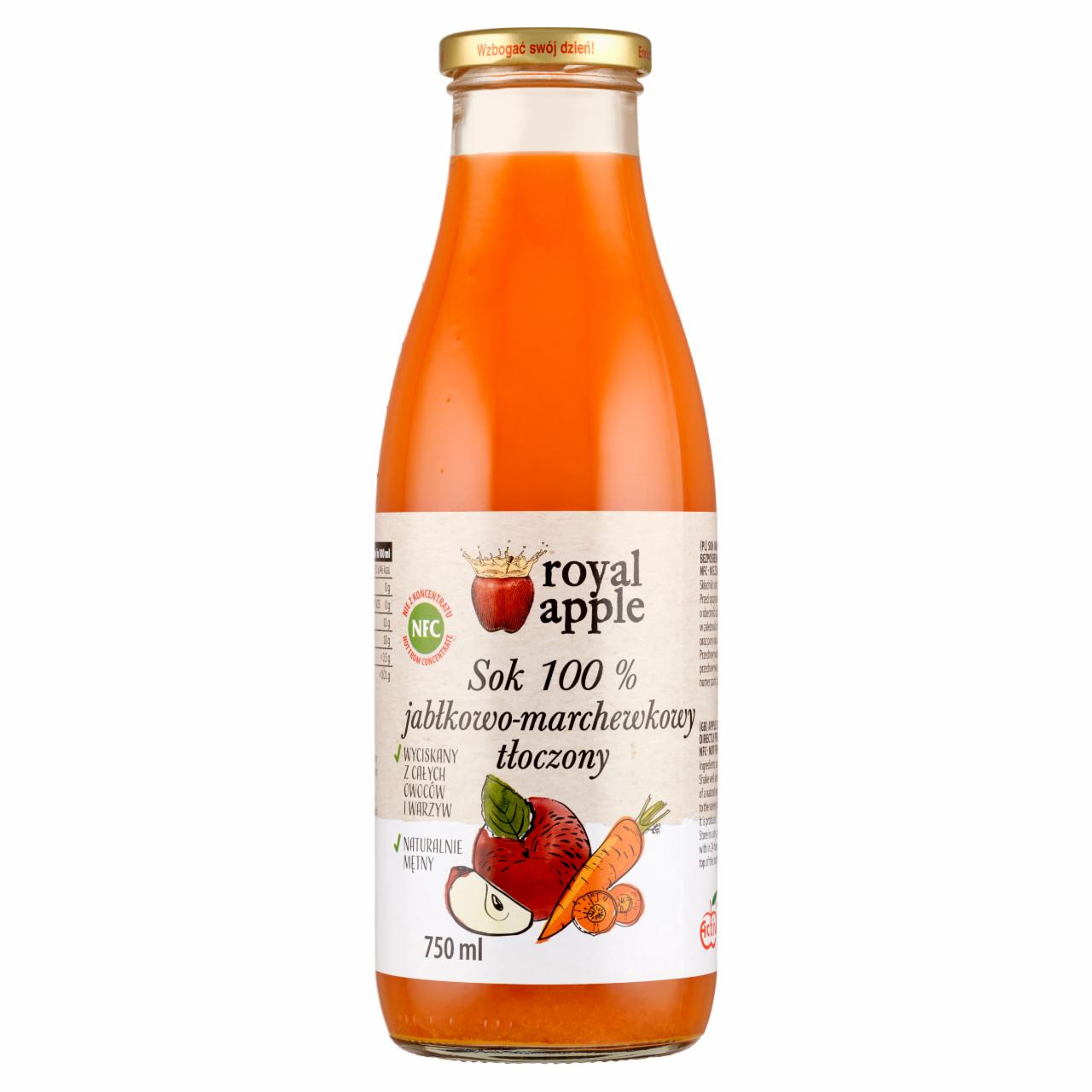 Zdjęcia - Royal apple Sok 100 % jabłkowo-marchewkowy tłoczony 750 ml