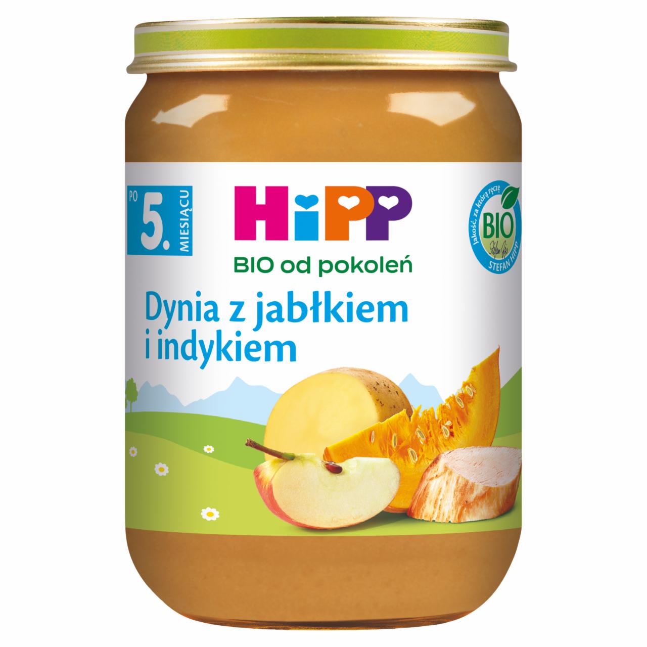 Zdjęcia - HiPP BIO Dynia z jabłkiem i indykiem po 5. miesiącu 190 g