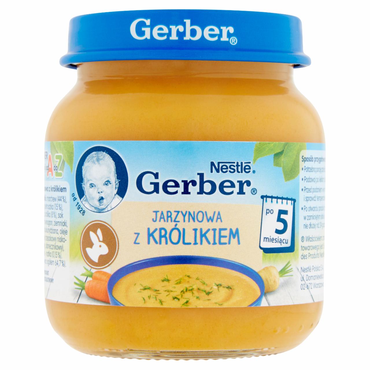 Zdjęcia - Gerber Jarzynowa z królikiem dla niemowląt po 5. miesiącu 125 g