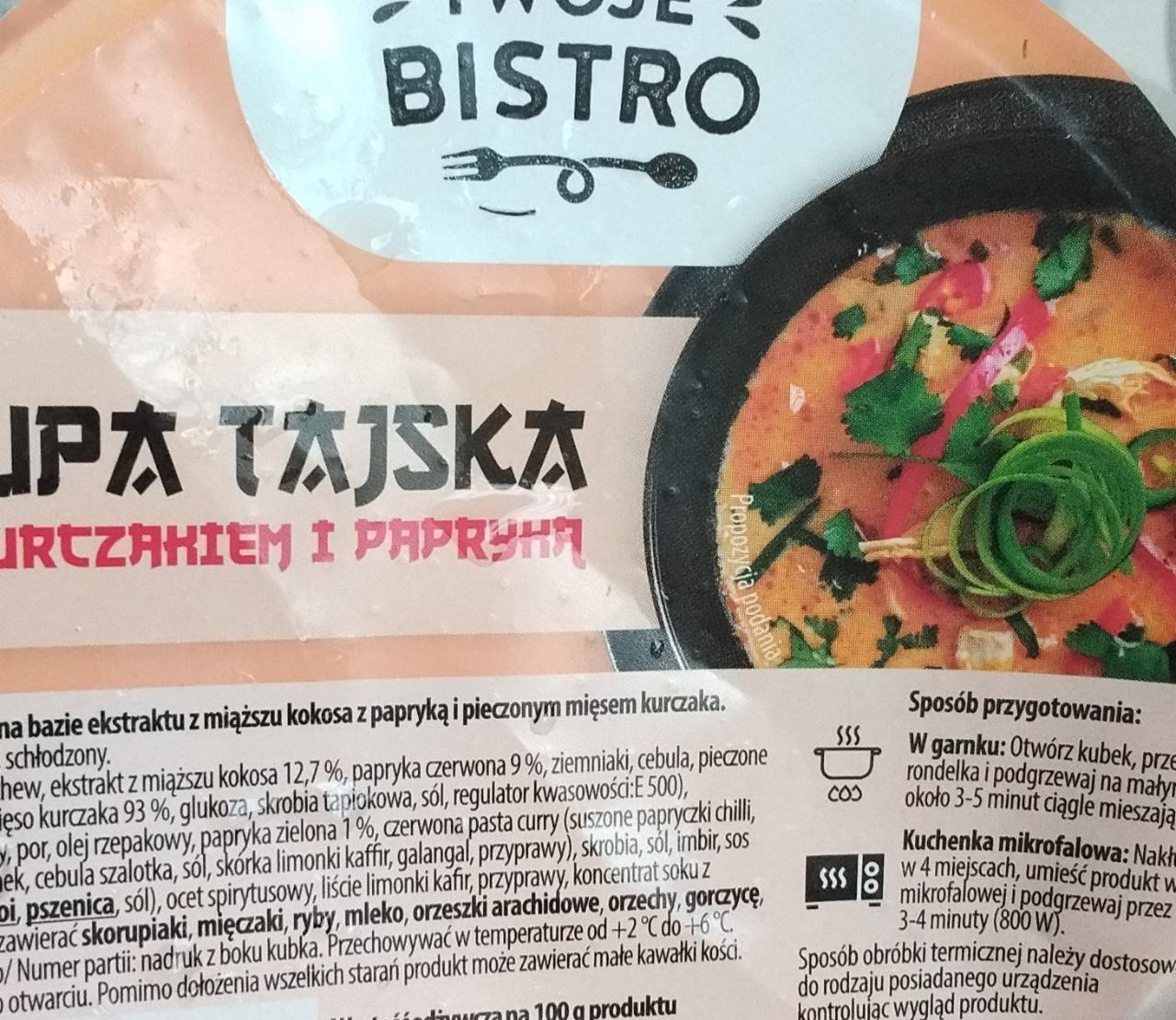 Zdjęcia - Zupa tajska z kurczakiem i papryką Twoje bistro