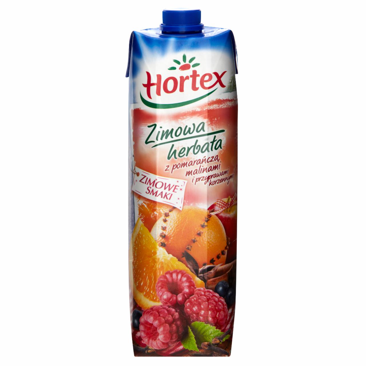 Zdjęcia - Hortex Zimowe smaki Zimowa herbata z pomarańczą malinami i przyprawami korzennymi Napój 1 l