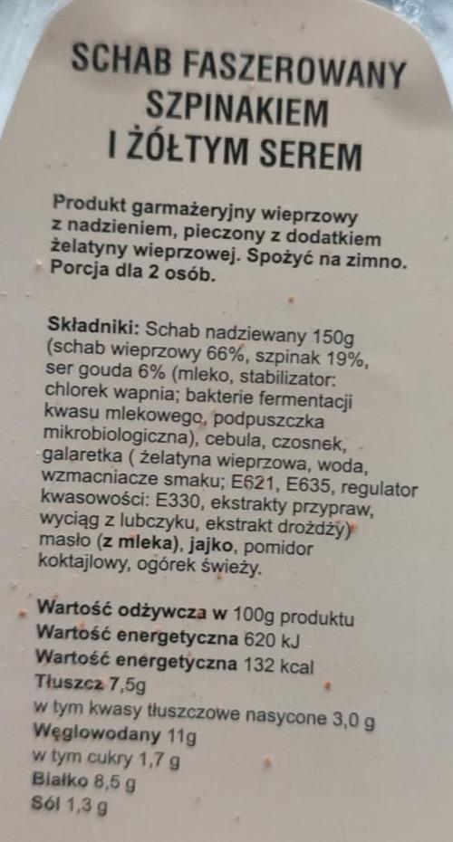 Zdjęcia - Schab faszerowany szpinakiem i żółtym serem Rzepka