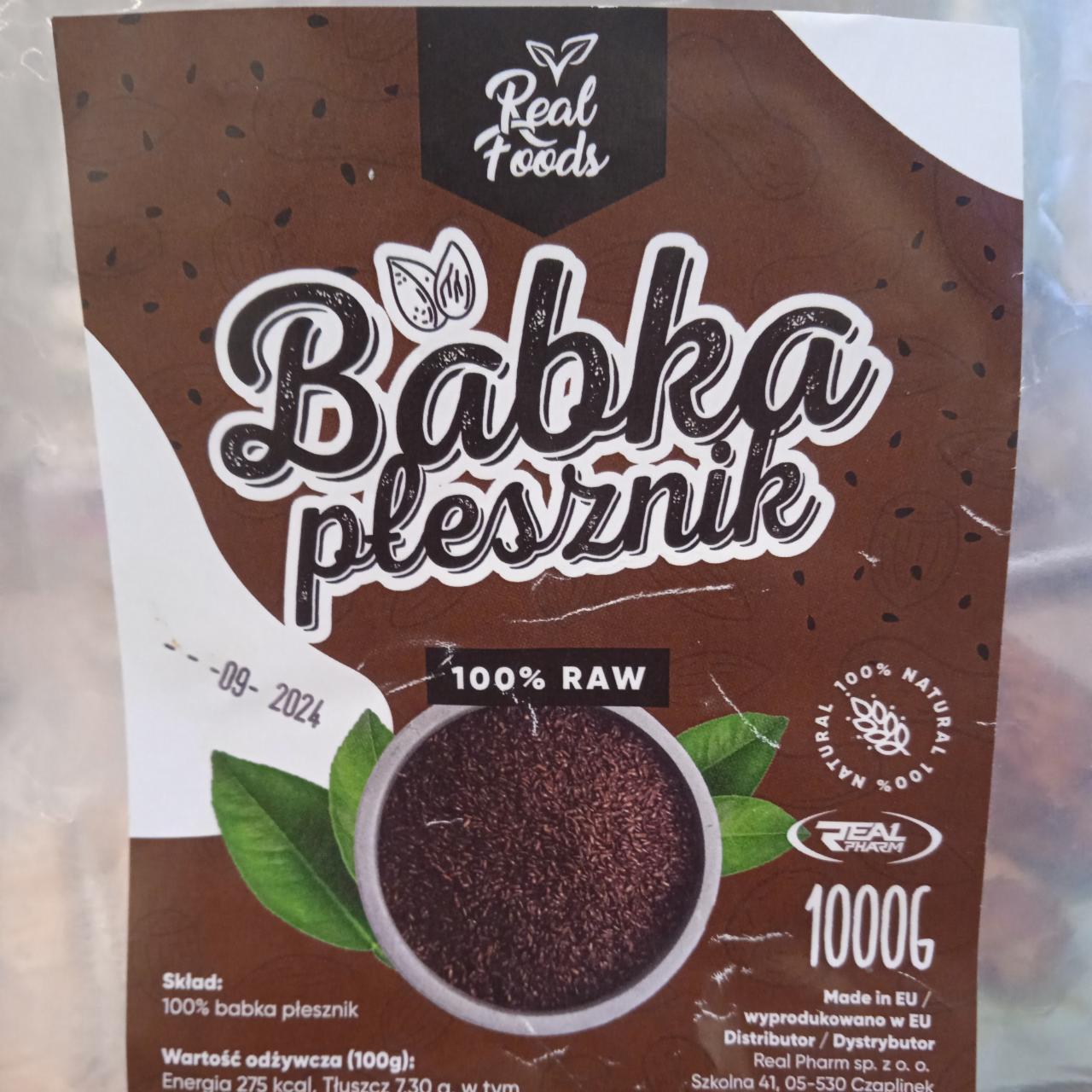 Zdjęcia - Babka płesznik 100% raw Real Foods