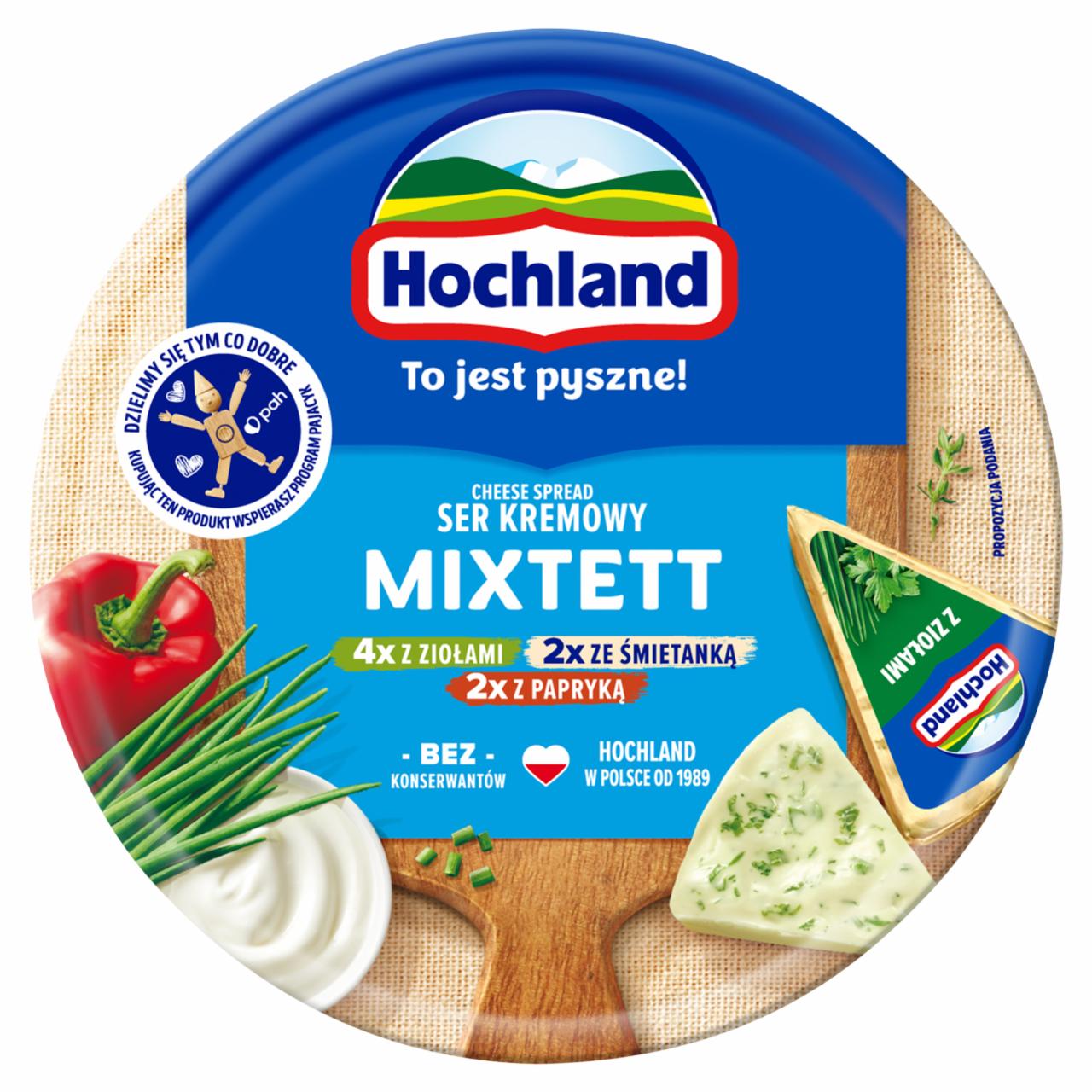 Zdjęcia - Hochland Ser kremowy mixtett w trójkącikach 180 g