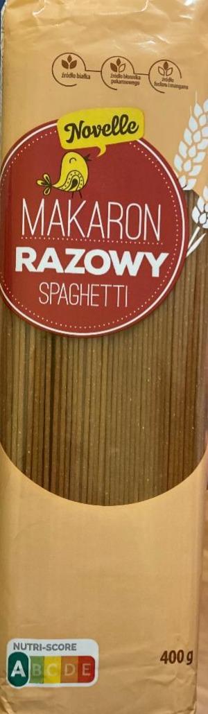 Zdjęcia - Makaron razowy spaghetti Novelle