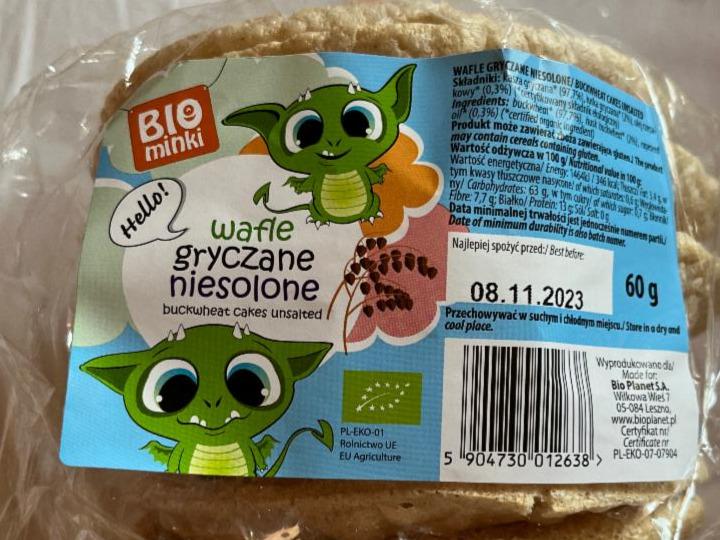 Zdjęcia - Biominki Wafle gryczane niesolone 60 g