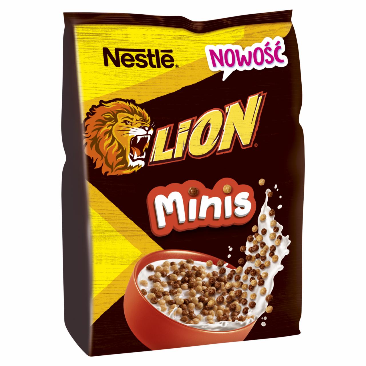 Zdjęcia - Nestlé Lion Minis Zbożowe kuleczki z czekoladą i pastą karmelową 400 g