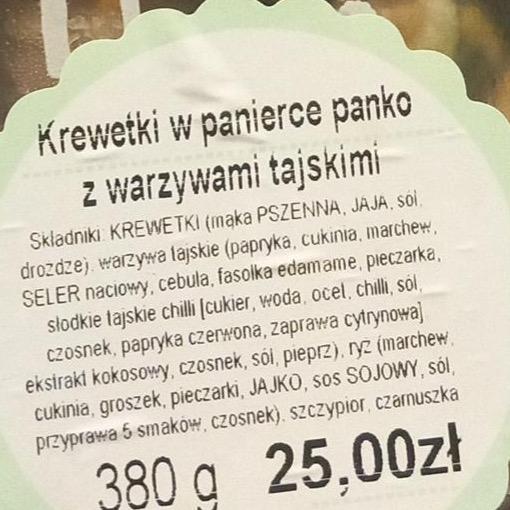 Zdjęcia - Krewetki w panierce panko z warzywami tajskimi Ślimak