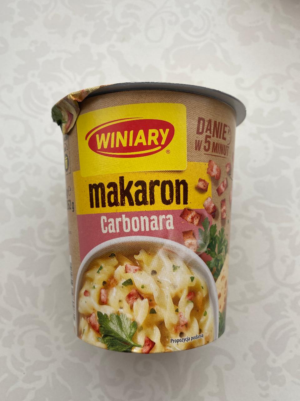 Zdjęcia - Makaron carbonara Winiary