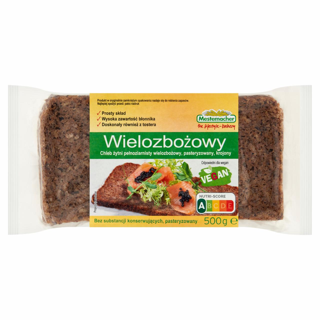 Zdjęcia - Mestemacher Chleb żytni pełnoziarnisty wielozbożowy 500 g