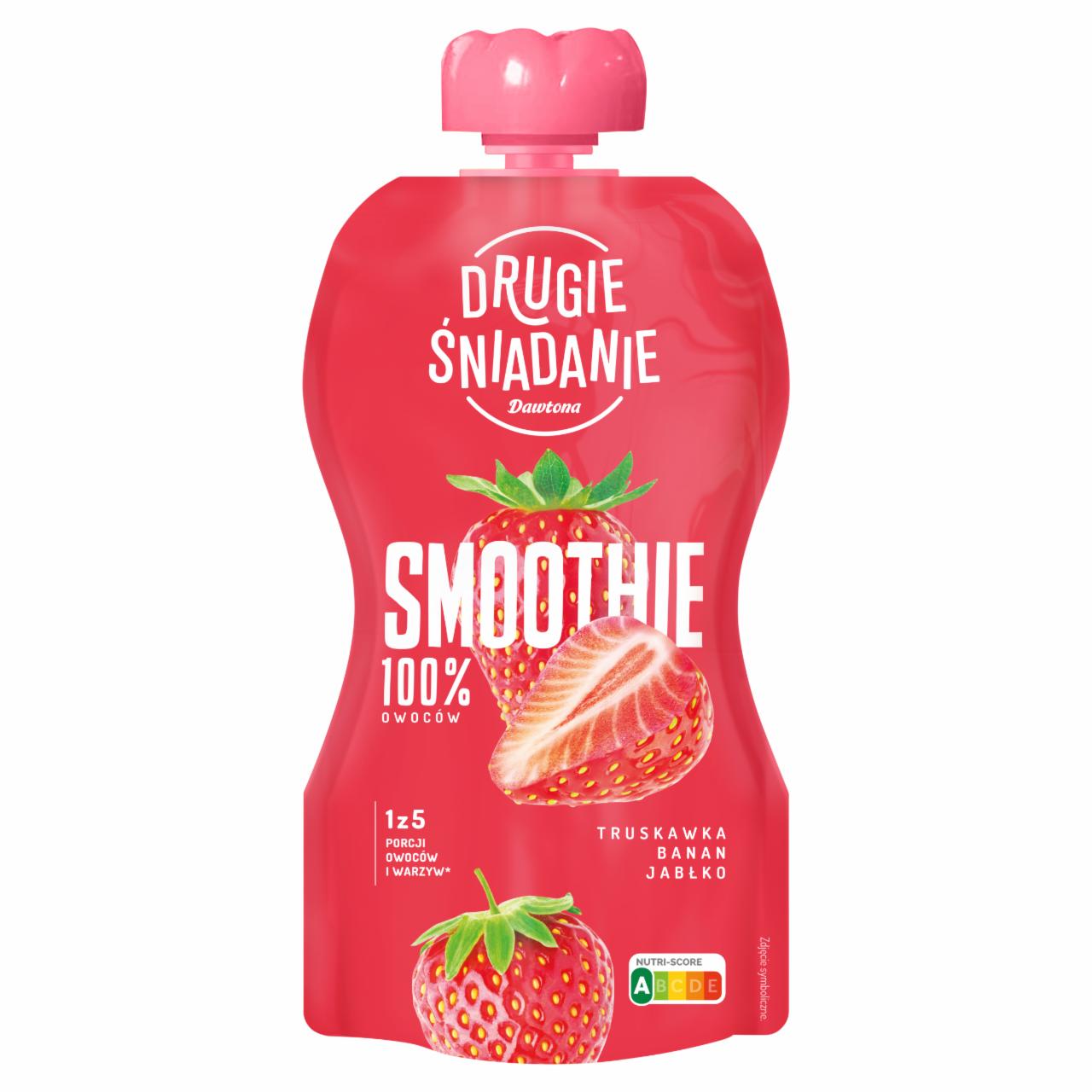 Zdjęcia - Drugie Śniadanie Smoothie truskawka banan jabłko 250 ml