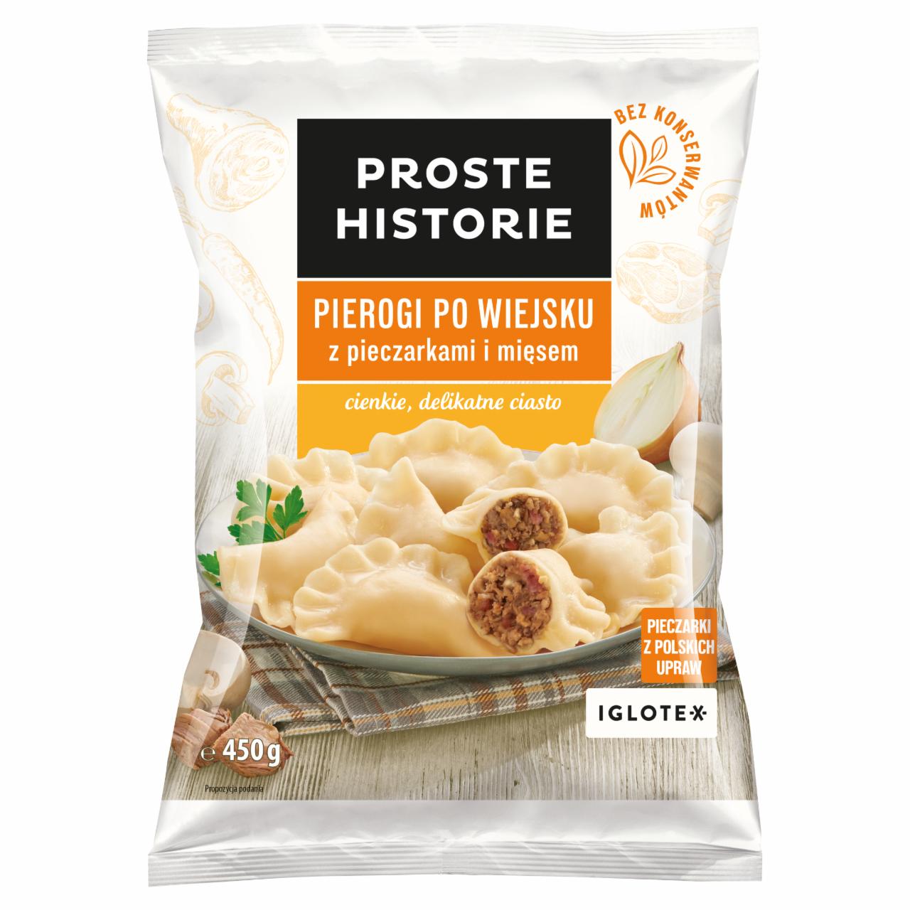 Zdjęcia - Proste Historie Pierogi po wiejsku z pieczarkami i mięsem 450 g