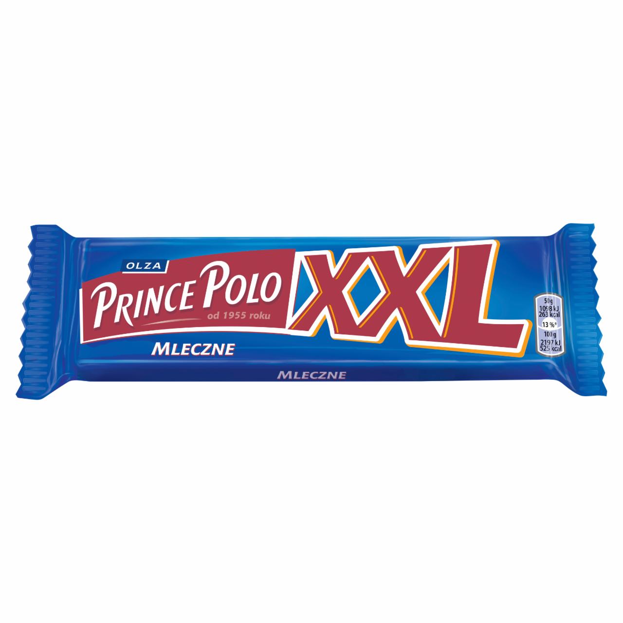 Zdjęcia - Prince Polo XXL Mleczne Kruchy wafelek z kremem kakaowym oblany czekoladą mleczną 50 g