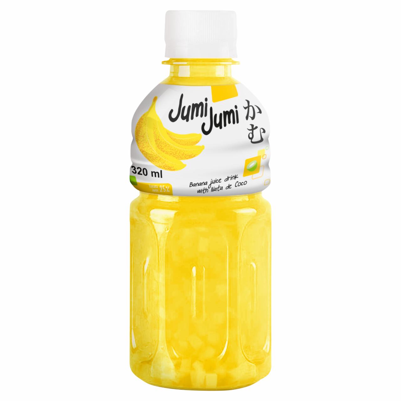 Zdjęcia - JumiJumi Napój bananowy z kawałkami galaretki kokosowej nata de coco 320 ml