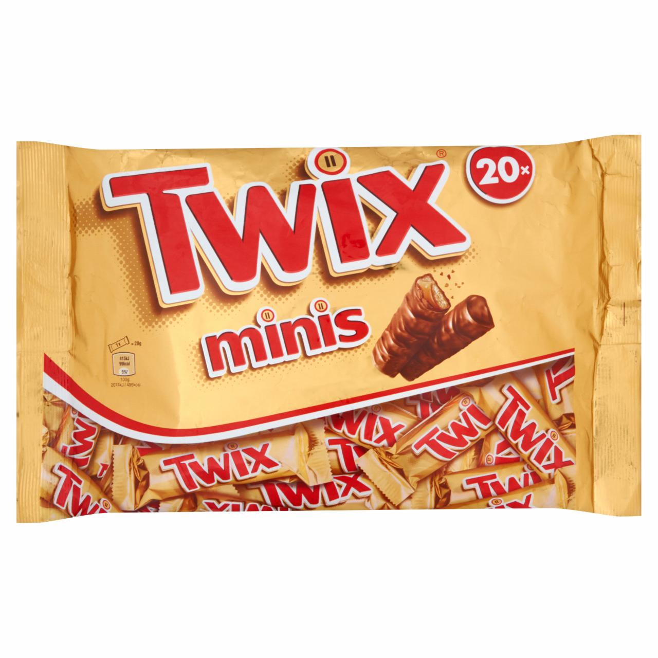 Zdjęcia - Twix Minis Ciasteczka oblane karmelem i mleczną czekoladą 443 g