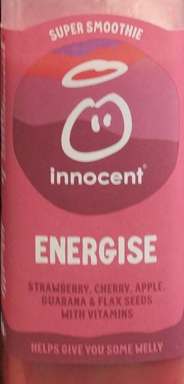 Zdjęcia - Super smoothie energise strawberry cherry apple guarana flax seeds Innocent