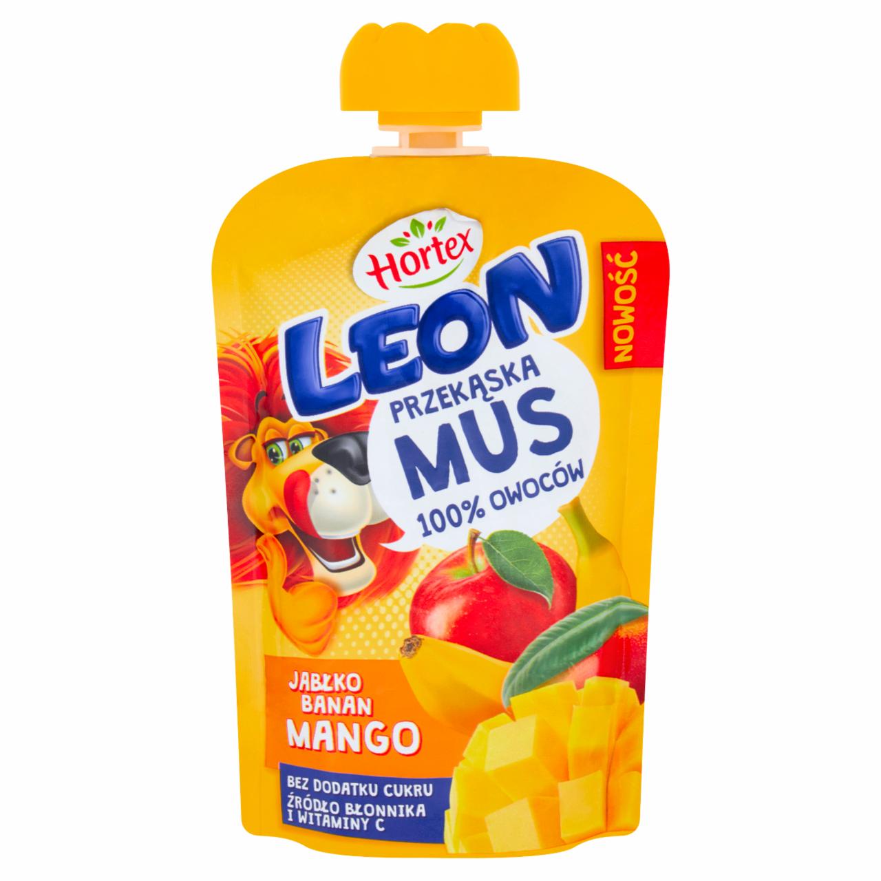 Zdjęcia - Hortex Leon i Przyjaciele Mus owocowy jabłko banan mango 100 g