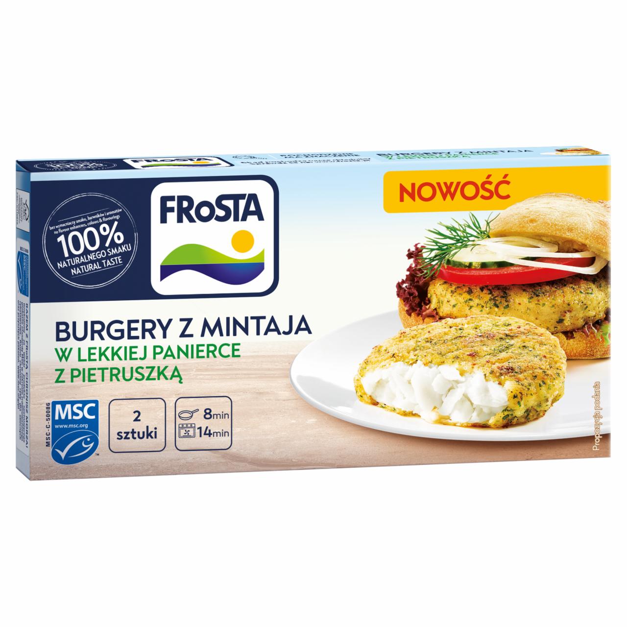 Zdjęcia - FRoSTA Burgery z mintaja w lekkiej panierce z pietruszką 180 g (2 sztuki)