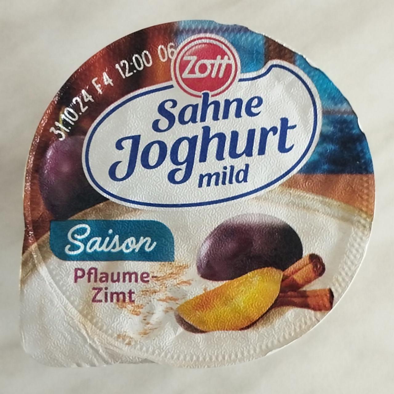 Zdjęcia - Sahne joghurt mild saison pflaume zimt Zott