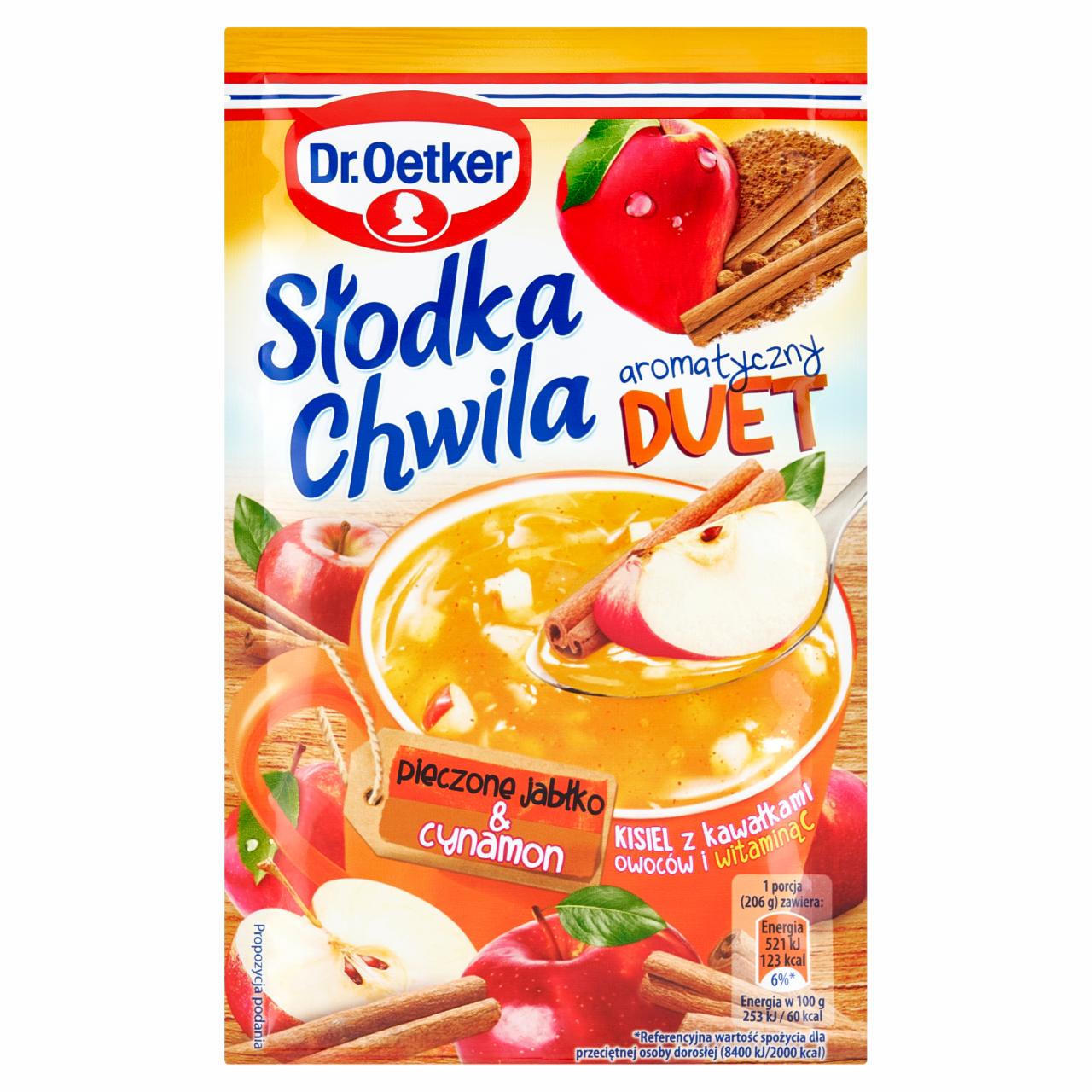 Zdjęcia - Dr. Oetker Słodka Chwila Kisiel z kawałkami owoców pieczone jabłko & cynamon 31,5 g