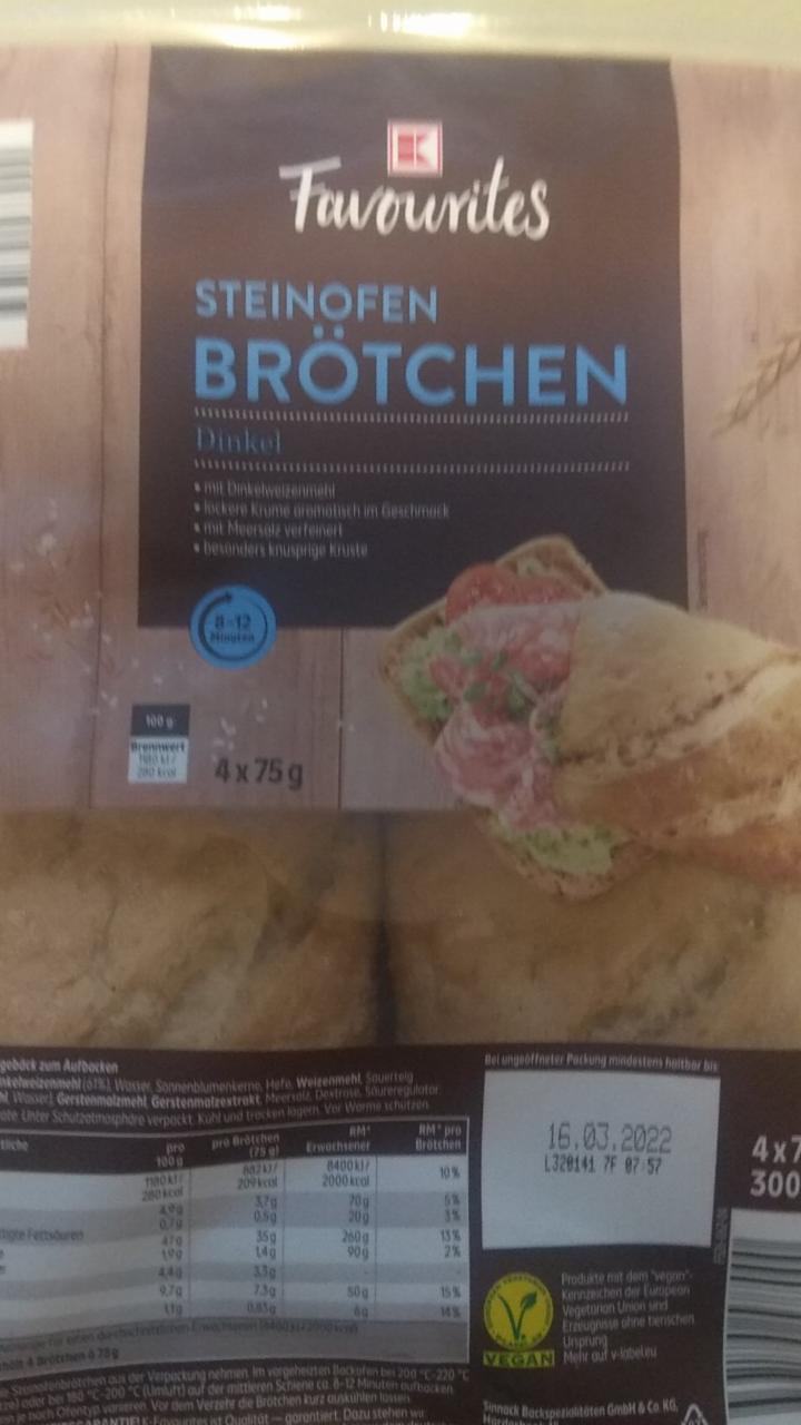 Zdjęcia - Steinofen Brötchen Dinkel K-Favourites