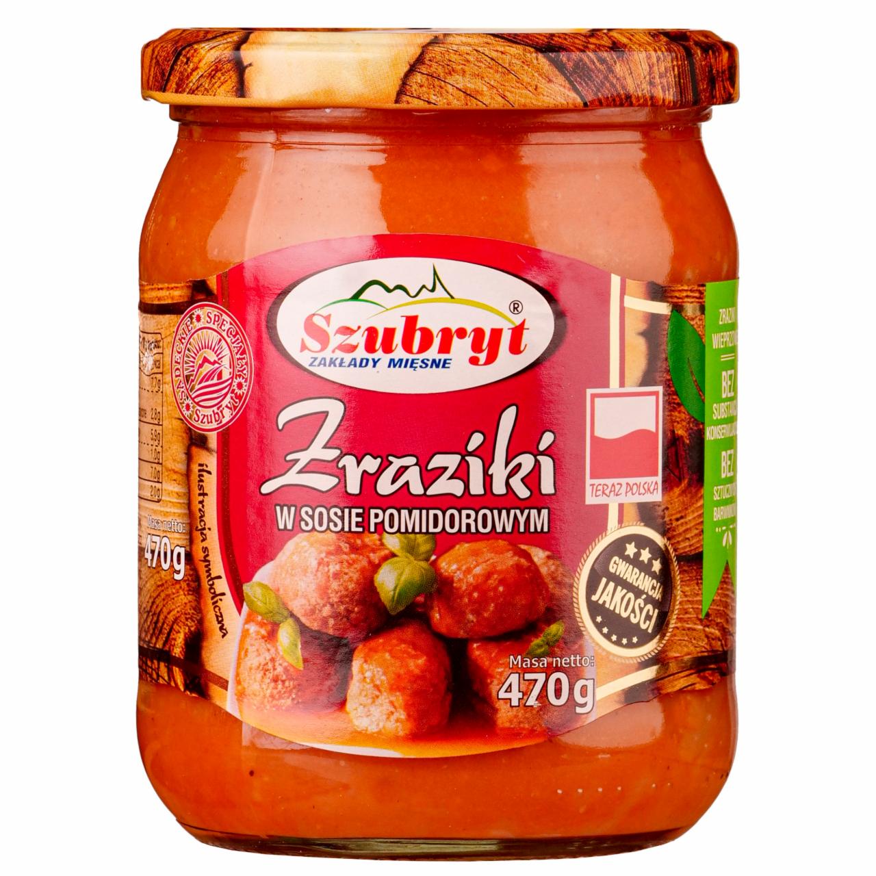 Zdjęcia - Szubryt Zraziki w sosie pomidorowym 470 g