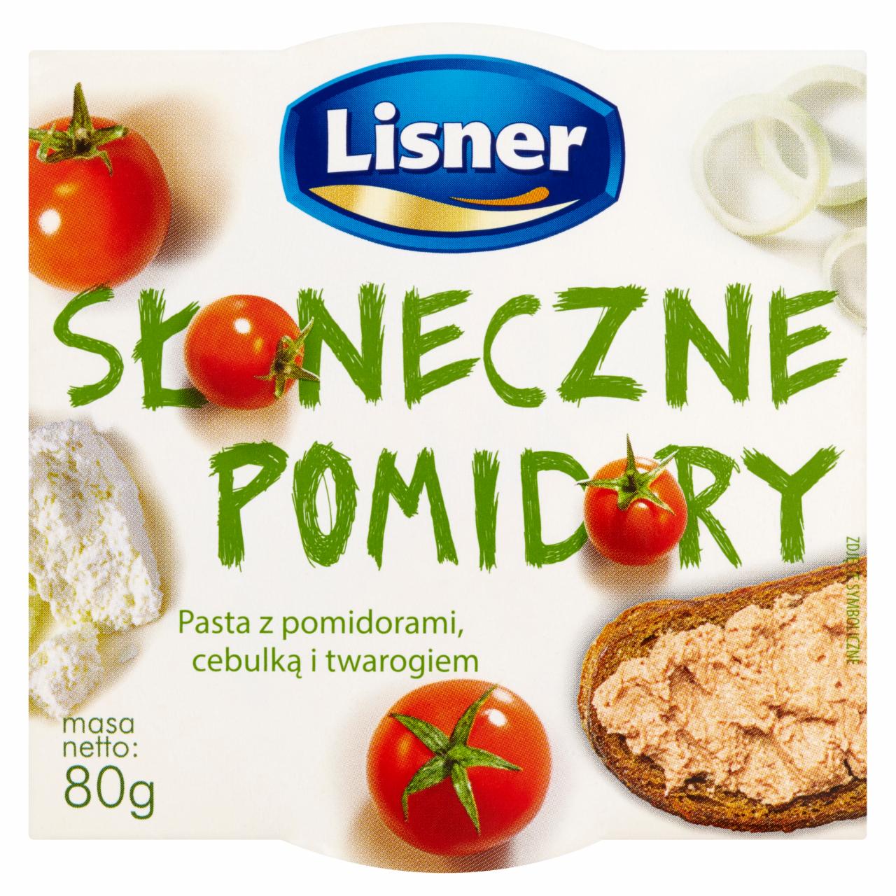 Zdjęcia - Lisner Słoneczne Pomidory Pasta z pomidorami cebulką i twarogiem 80 g