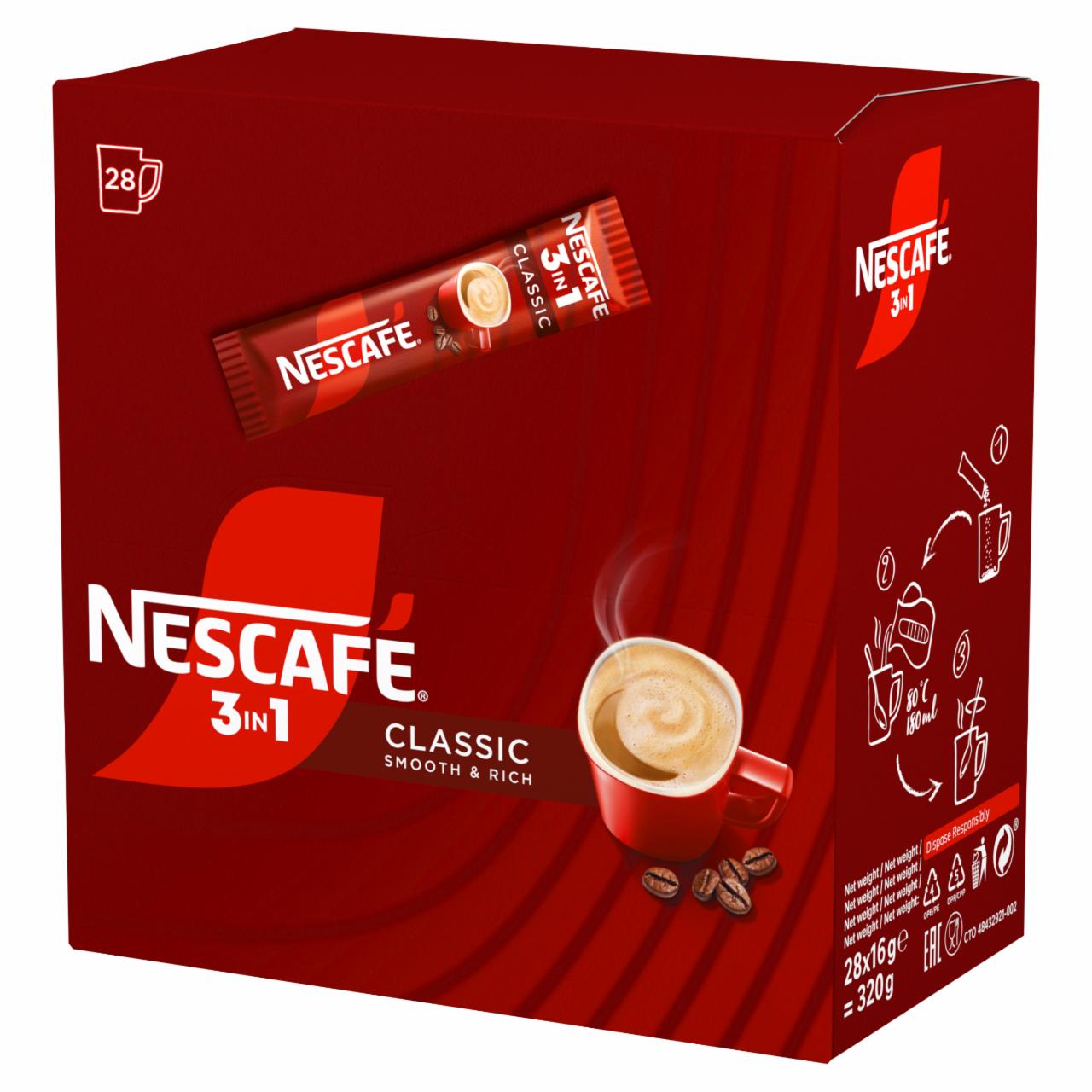 Zdjęcia - Nescafé 3in1 Classic Rozpuszczalny napój kawowy 462 g (28 x 16,5 g)