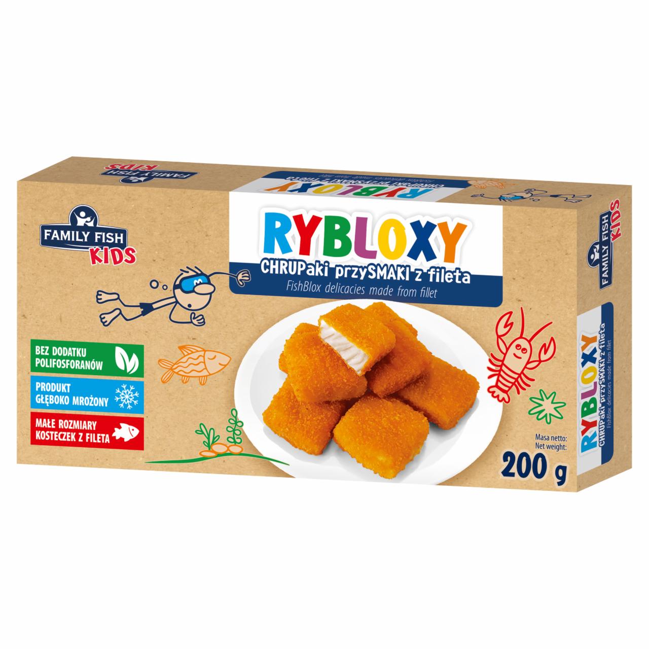 Zdjęcia - Family Fish Kids Rybloxy Chrupaki przysmaki z fileta 200 g